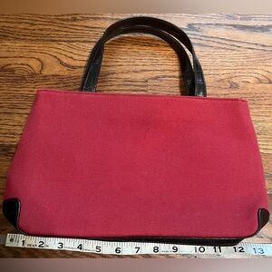 Saks Fifth Avenue Red and Black Shoulder Bag